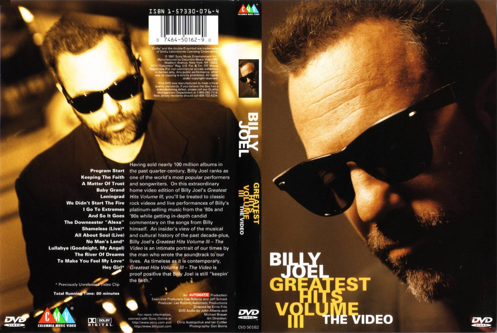 Billy Joel Greatest Hits Vol 3 : Front | DVD Covers | Cover Century ...